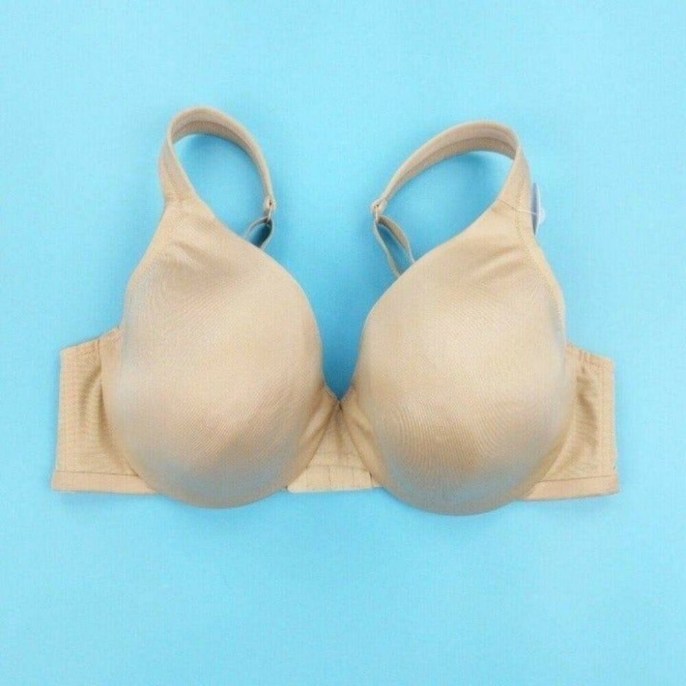 NEW Lane Bryant Cacique Womens Bra Smooth Satin Full Coverage U/W Cafe Mocha 46D